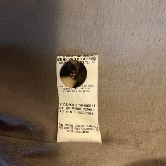 Helmut  lang wool and lamb leather brown grey panel jacket size petit small - Picture 7 of 7